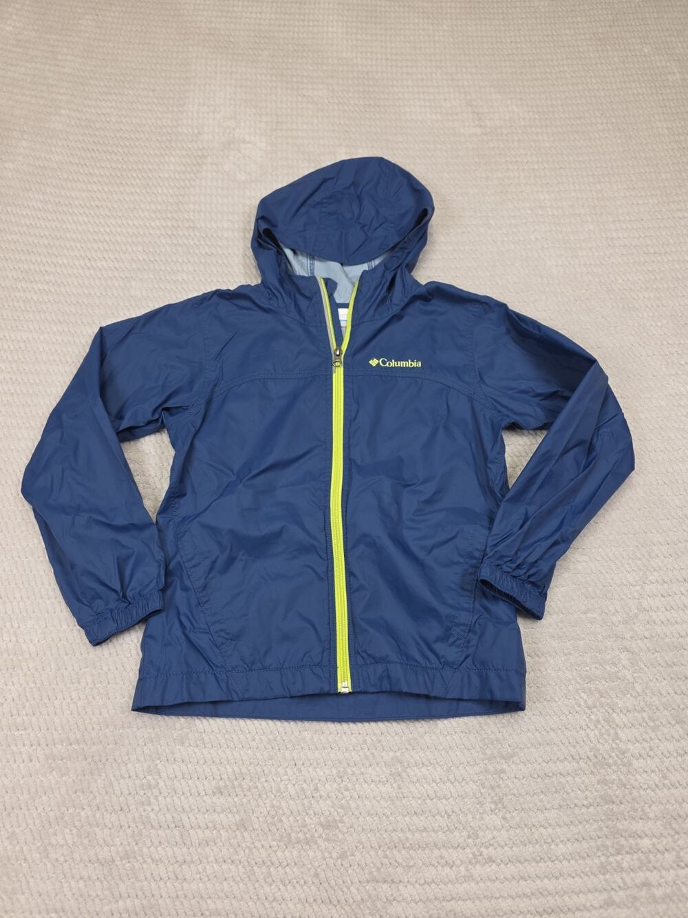 Columbia Jacket Boys Small Blue Full Zip Light Weight Windbreaker